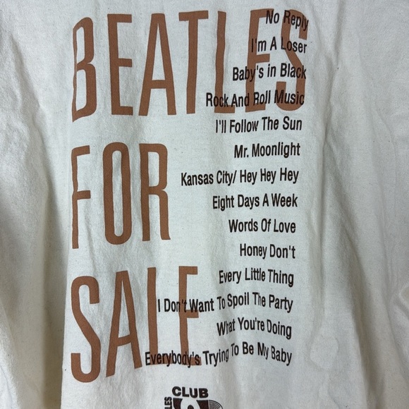 Band Tees × Vintage  Vintage 90s Beatle for sale band tee Cream T-Shirt … - Picture 6 of 8